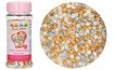 Edible sugar decorating Silver-Gold-White Stars Mix - 60 g