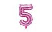 Balloon foil numerals light pink 35 cm - 5 (NELZE PLNIT HELIEM)