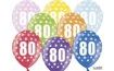 Strong 30 cm Metallic Balloons - Birthday No.80