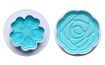 Rose and flower with pistils - marzipan and modelling paste punch - 2 pcs