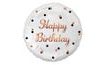 Fóliový balónek Happy Birthay - zlatý potisk 36cm