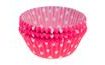 Confectionery paper cases 50 x 30 mm (60 pc.) - Pink with dots