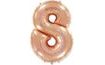 Balloon foil numerals rose gold - Rose Gold 115 cm - 8