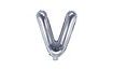 Fólia léggömb "V" betű, 35 cm, ezüst (NEM Tölthető héliummal)
