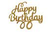 Zlatý zápich - topper na tortu Happy Birthday 14 cm