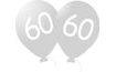 Strieborný metalický balón na 60. narodeniny