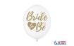 Balónky latexové se zlatým nápisem "Bride to be" - Rozlučka se svobodou - 30cm - 6 ks