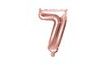 Rose Gold Foil Number Balloon - 35 cm - 7 (NOT HELIUM FILLABLE)