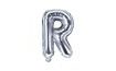 Balloon foil letter "R", 35 cm, silver (NELZE PLNIT HELIEM)