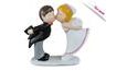 Wedding cake topper - kissing newlyweds 12 cm