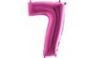 Balloon foil digits pink - Pink 115 cm - 7