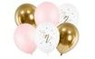 1. születésnapi léggömb készlet - Lány, 6 db - 30 cm