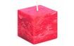 Candle cube light red rustic 68/68/65