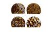 Chocolate Christmas ornaments large with print - 8 pcs