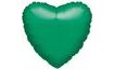 Zelený fóliový balónik srdce