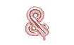 Foil Balloon Letter & Rose Gold Sign 35 cm