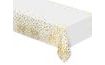 Tablecloth with Gold Dots - White - 54 x 72 inches