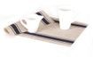 Plastic placemat- beige with blue stripes