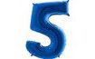 Balloon foil numerals BLUE - BLUE 115 cm - 5