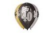 Balloons metallic 40 years, Happy Birthday - mixed colours - 30 cm (5 pcs)