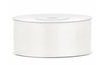 Satin light cream ribbon 25mm/25m