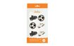 Sugar cake decoration football, 6pcs