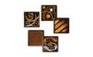 Chocolate decoration - printed squares 9 pcs