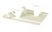 Plastic placemat beige with cream stripes