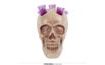 Műanyag koponya féldecis poharakkal dekoráció - Halloween 20 cm