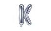 Fóliový balón písmeno "K", 35 cm, strieborný (NELZE PLNIT HELIEM)