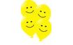 Printed smiley balloons 5pcs yellow