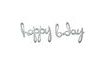 Happy Bday balónek stříbrný
