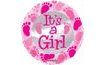 Fóliový balónik kulatý - Je to dievča - 45 cm - Baby Shower