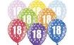 Silné balóny 30 cm metalický mix - narodeniny č. 18