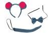 Mouse set with tail, headband and bow tie