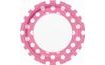 Ružové bodkované taniere - 22 cm - 8 ks