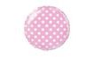 Round Pink Foil Balloon with White Dots 45 cm