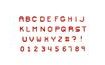 Vypichovač abeceda a čísla PIXEL Minecraft 2 cm