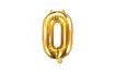 Gold Foil Number Balloon 35 cm - 0 (NOT SUITABLE FOR HELIUM FILLING)