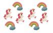 Unicorn & Rainbow Sugar Decorations - Unicorn & Rainbow - 8 pcs