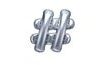 Silver Foil Balloon Hashtag # Sign - SILVER 35 cm (NOT HELIUM-FILLABLE)