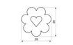 Dough cutter Flower blossom + heart