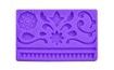 Silicone mould Flowers with border pattern