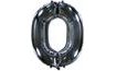 Black Foil Number Balloon 102 cm - 0