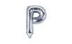 "P" betű fólia lufi, 35 cm, ezüst (NEM Tölthető héliummal)