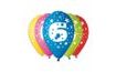 Balónky potisk čísla "6" - 5ks v bal. 30cm