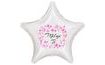Miluji Tě balónek fóliová hvězda bílá