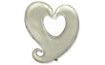 Foil balloon Heart - silver 90 cm