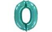 Balloon foil numerals turquoise (Tiffany) 115 cm - 0