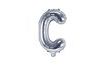 "C" betű fólia lufi, 35 cm, ezüst (NEM Tölthető héliummal)